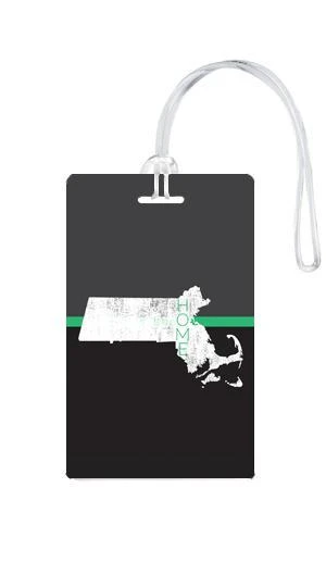 612 My Home State Massachusetts Luggage Tag 3 612 My Home State Massachusetts Luggage Tag - Image 3