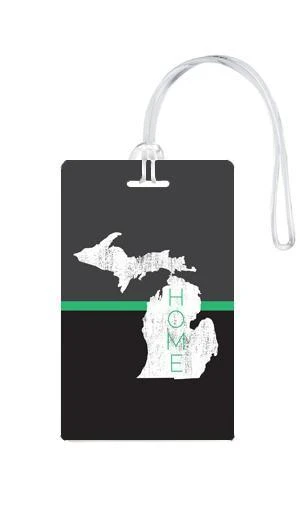 612 My Home State Michigan Luggage Tag 4 612 My Home State Michigan Luggage Tag - Image 4