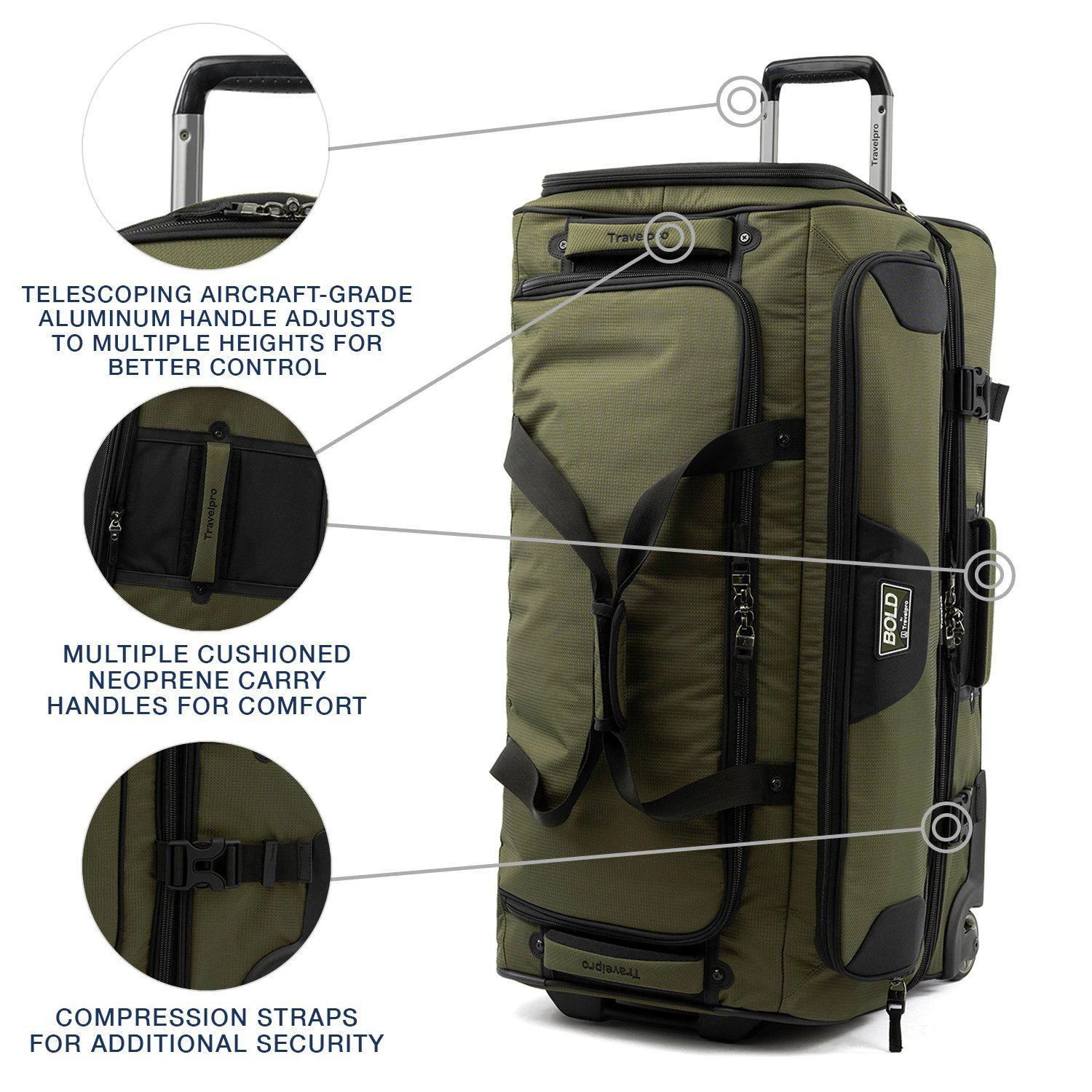 Bold By Travelpro 30" Drop Bottom Rolling Duffel 15 Bold By Travelpro 30" Drop Bottom Rolling Duffel - Image 15