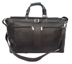 Piel Leather Carpet Bag With Pockets