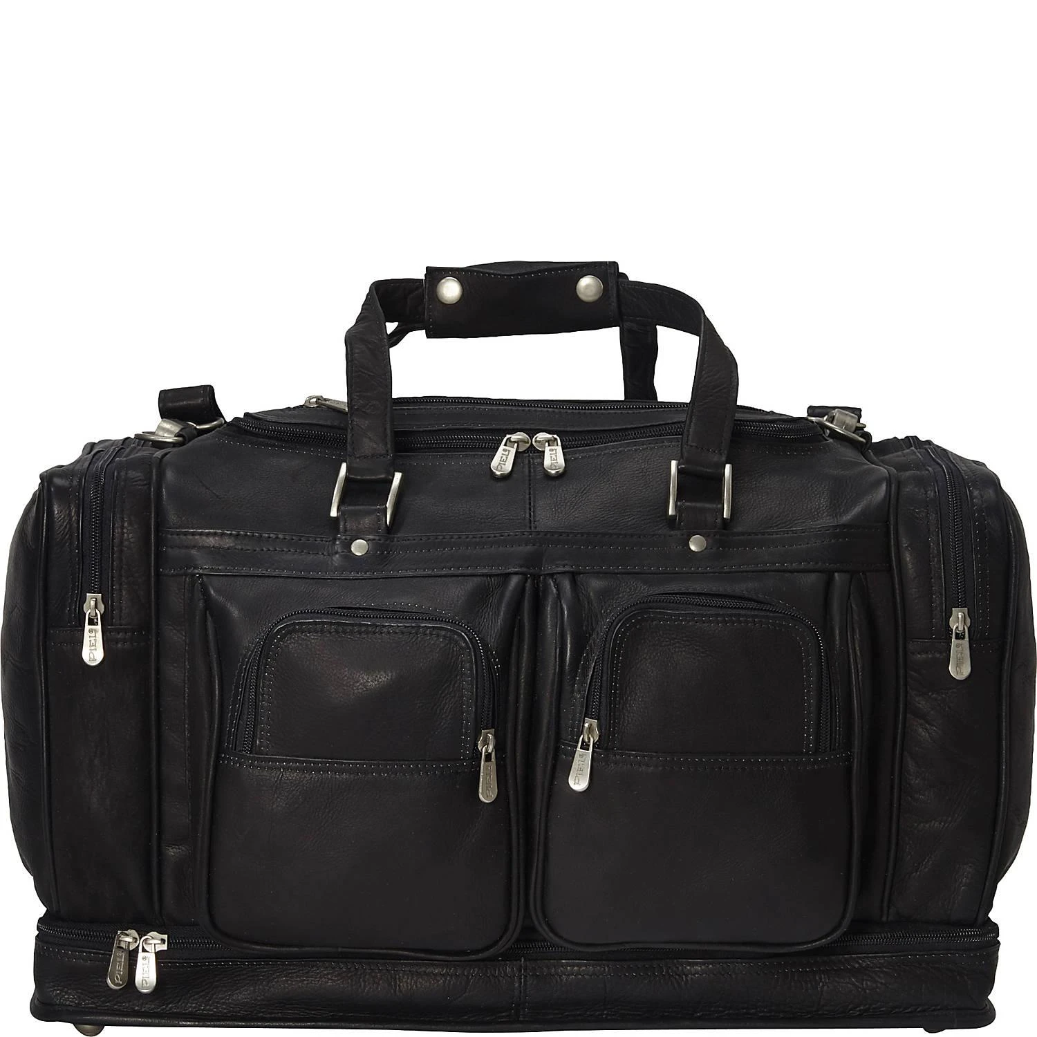 Piel Leather False Bottom Duffel Bag 2 Piel Leather False Bottom Duffel Bag - Image 2