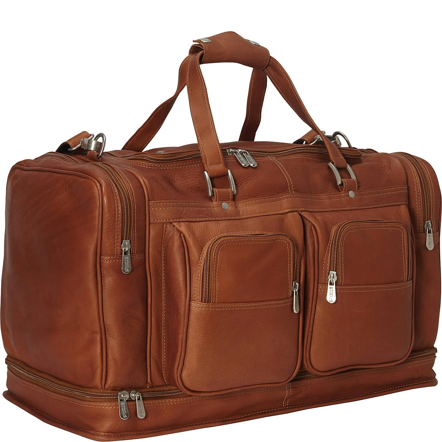Piel Leather False Bottom Duffel Bag 3 Piel Leather False Bottom Duffel Bag - Image 3