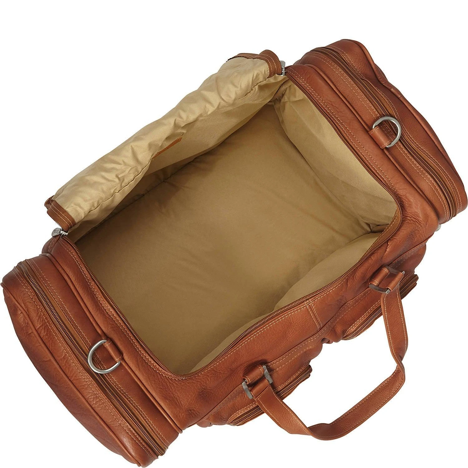 Piel Leather False Bottom Duffel Bag 4 Piel Leather False Bottom Duffel Bag - Image 4