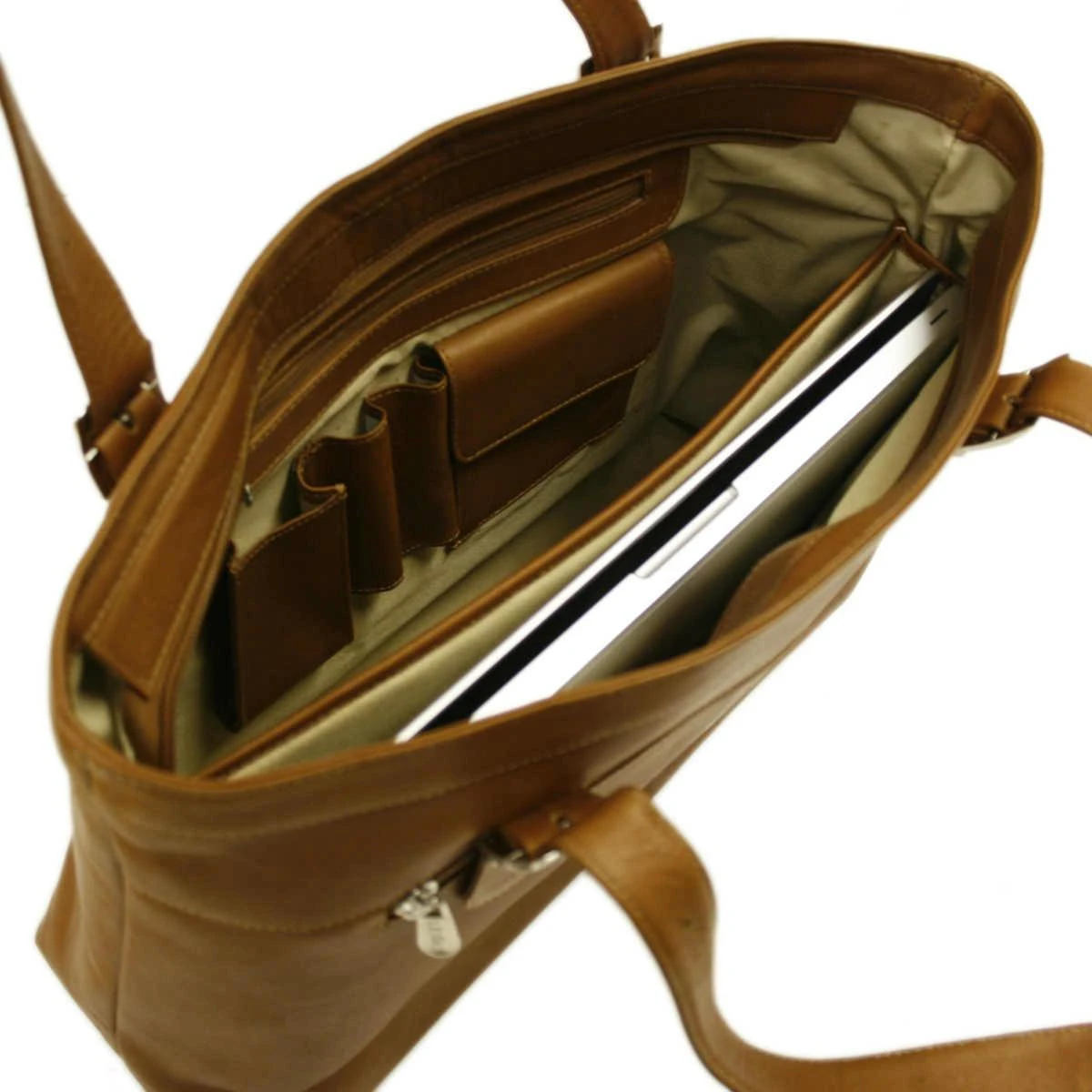 Piel Leather Ladies Laptop Tote 3 Piel Leather Ladies Laptop Tote - Image 3