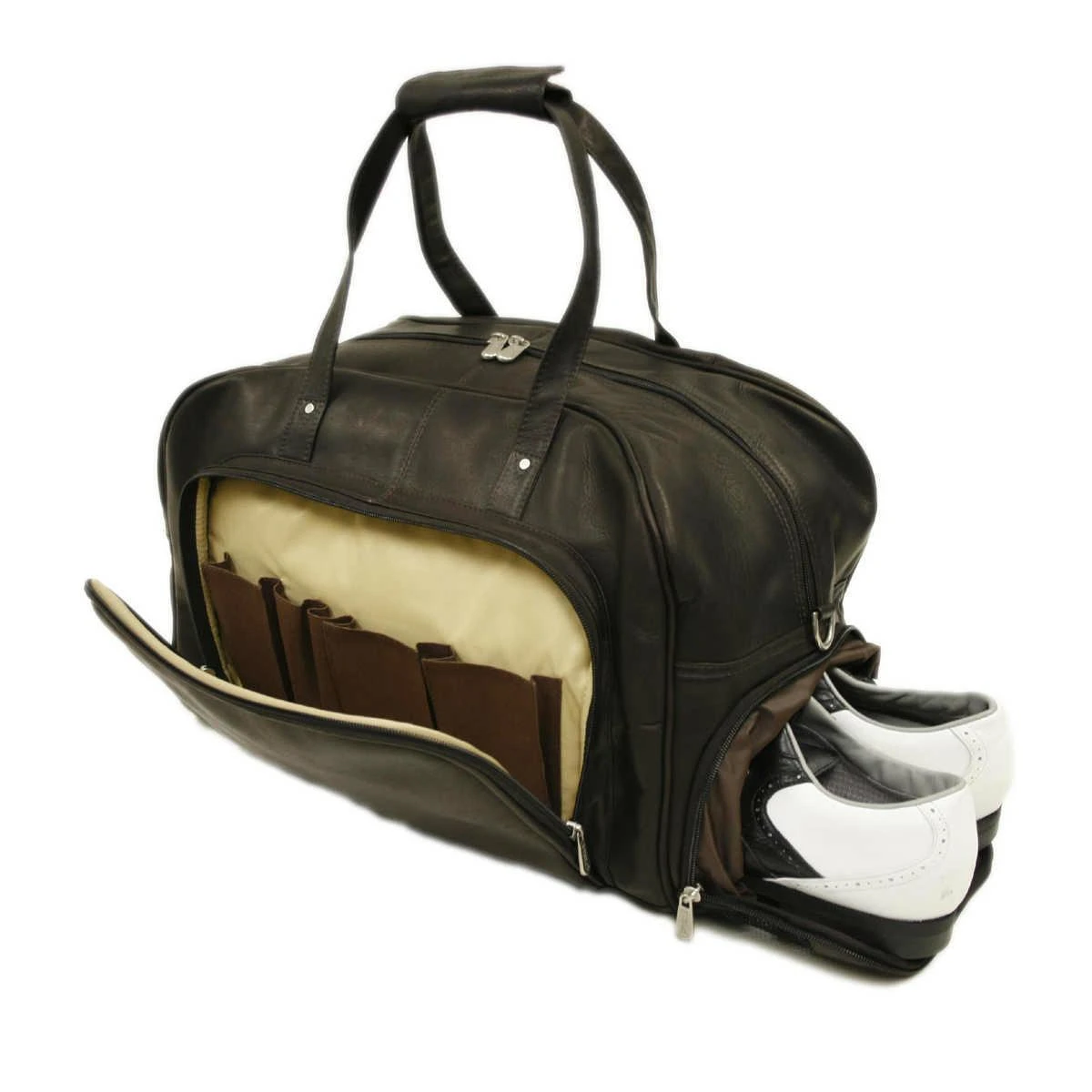 Piel Leather Deluxe Carry-on Duffel 3 Piel Leather Deluxe Carry-on Duffel - Image 3