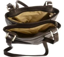 Piel Leather Double Compartment Shoulder Bag -Victorinox Shop piel leather double compartment shoulder bag 4