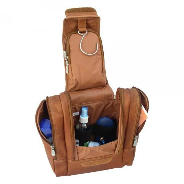 Piel Leather Hanging Travel Toiletry Kit 4 Piel Leather Hanging Travel Toiletry Kit - Image 4