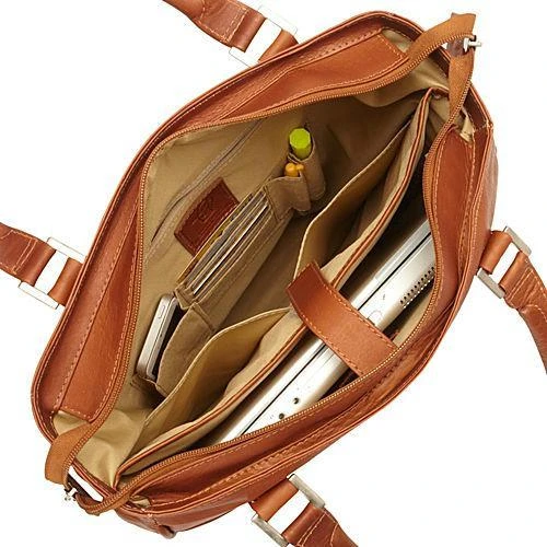 Piel Leather Vertical Laptop Tote 2 Piel Leather Vertical Laptop Tote - Image 2